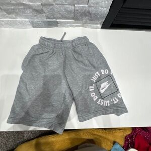 Nike Kids Light Gray Shorts with Logo